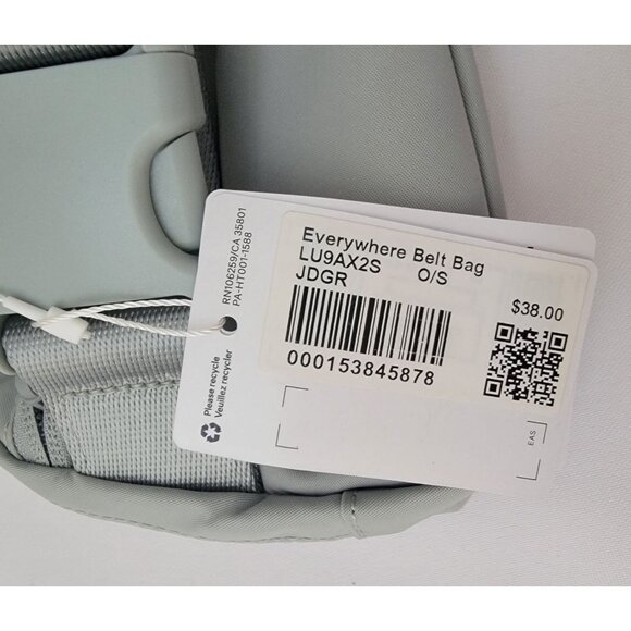 NWT Lululemon Everywhere 1L Gray Adjustable Crossbody Bag / Waist Fanny Pack O/S - Picture 7 of 11